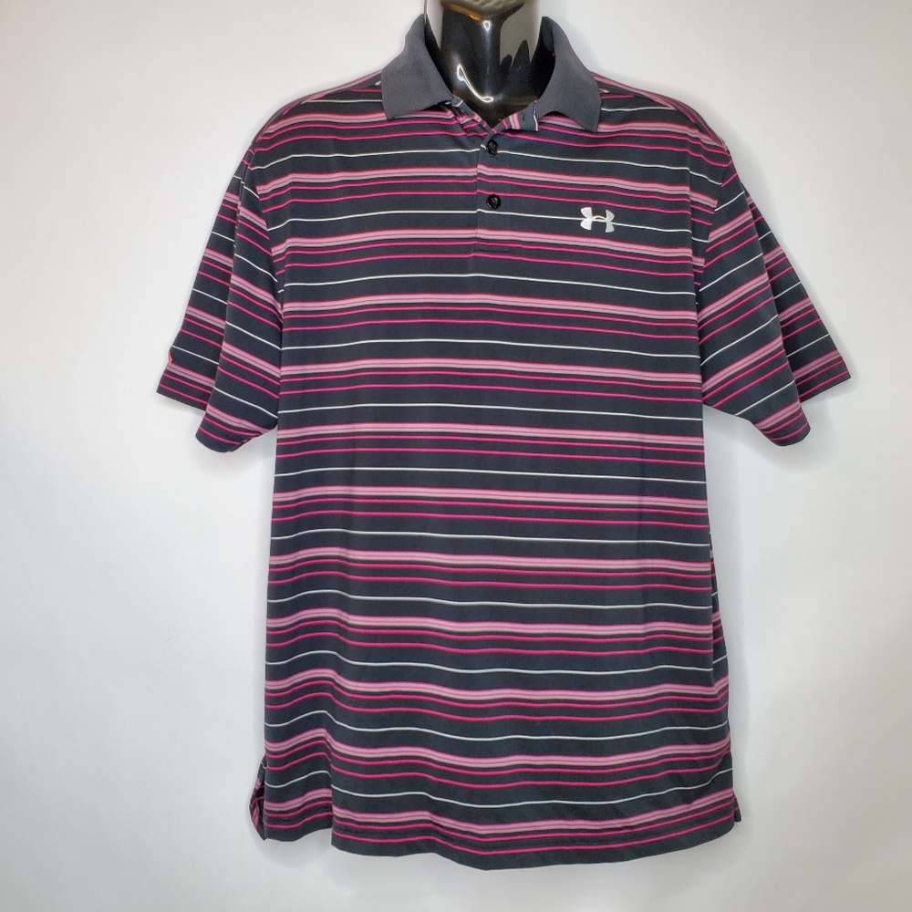 Under Armour Large Breast Cancer Ribbon Polo Men's